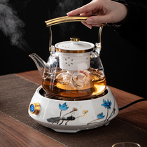 Electric pottery stove tea boiling machine heat-resistant glass pot kettle tea set home fully automatic steam burning tea boiling tea stove