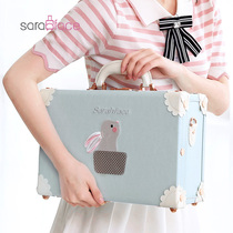 Sarah face retro suitcase embroidery suitcase cute girl password case small cosmetic case fresh suitcase