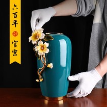 Enamel ceramic vases living room home decorations ornaments high-end American porch crafts European furnishings