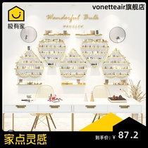 Cosmetics shelf display rack Multi-layer nail shop beauty body shop Nail oil glue shelf Wall shelf Net red