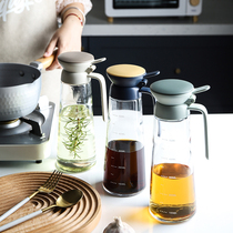 Sherry creative kitchen glass oil pot Household oil bottle non-hanging oil wine Soy sauce vinegar seasoning bottle Oil tank pot