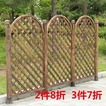 Outdoor Villa fence tie terrace anticorrosive wood semicircular grid flower stand fence fence fence fence garden garden courtyard