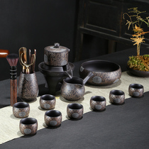 High-end purple sand tea set lazy automatic tea set practical gift for grandpa and dad to make tea supplies gift box