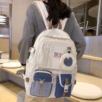 Rousseau original backpack female high school student computer backpack junior high school large capacity travel American campus school bag