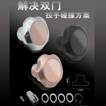 Smart lock Anti-theft door Round broken bridge fingerprint lock Double door handle Anti-collision change short handle handle electronic lock