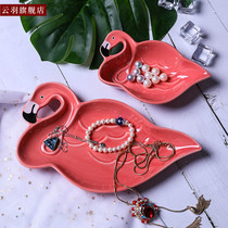 Yunyu ceramic living room decoration plate household goods perfume plate snack plate candy plate jewelry storage plate