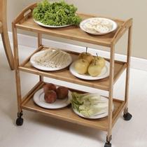 Kitchen vegetable rack multi-layer hot pot shop vegetable rack mobile three-layer four-layer floor-to-ceiling fruit and vegetable rack