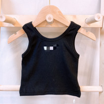 Child Clothing 2022 Spring Summer Girl Ocean Gas 100 Hitch Child Sleeveless Vest Short blouses Trendy Hook Sling 3218