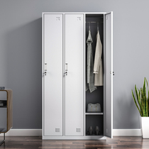 Three-door locker iron cabinet locker gym locker staff locker staff locker with lock locker