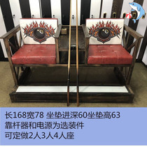 New Billiards Table Sofa Ballroom Club Special View Ball Chair Leather Solid Wood Tea Table Casual Chair Manufacturer Direct