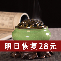 Incense burner home sandalwood stove large aromatherapy incense mosquito coil ceramic bedroom sleep aromatherapy supplies
