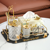 BSD light luxury paper towel storage box set Nordic paper box home living room coffee table simple modern decoration ornaments