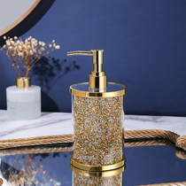 Light luxury crushed diamond shower liquid empty bottle toilet press type high-grade hand sanitizer soap dispenser bottle set
