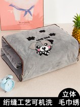 Multifunctional pillow quilt dual-purpose pillow air conditioner is coral blanket car on the car personality cute four seasons