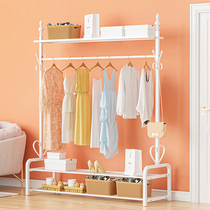 Clothes rack Floor folding single rod simple bedroom household clothes rod Balcony clothes rack Hanging clothes rack