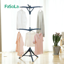 Baby baby clothes rack Floor folding indoor multi-function cool clothes rack telescopic rod Household small balcony