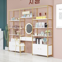 Light luxury cosmetics display cabinet beauty salon skin care products display rack product shelf cabinet nail art shelf display cabinet