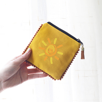 Canvas Zero Money Bag Sun Small Fresh Intake Pouch Sails Cloth Bag New Coin Bag Key Zero Money Cute Art