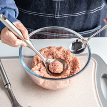 Stainless steel meatball making spoon squeeze ball artifact round spoon household meatball maker making ball tool