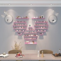 Light luxury nail wall rack cosmetics storage rack nail polish display rack multi-layer storage rack nail polish rack pink