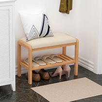 Nordic solid wood changing shoes stool Hyun Kuen in door change shoes stool small family beech wood log shoe rack wearing a shoe stool whole dress