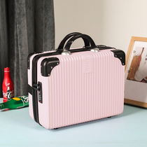 14 inch portable luggage cosmetic case womens small suitcase 16 inch with password lock light Mini Storage wash bag