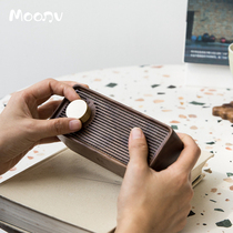 Moonv Yuefu solid wood music box wooden music box physical loudspeaker beech wood diy birthday gift for girls
