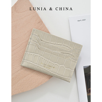 South Korea Dongdaemun Bucksleathers ultra-thin Card Crocodile Genuine Leather Driver Card Wallet and Wallet S Tide