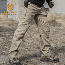 Outdoor spring and autumn IX8 tactical trousers straight mens elastic Special Forces fans training pants multi-pocket overalls