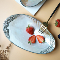 Creative Natural Shells Fruit Pan Silver Plated Fritillary Tray Fruit Tray Living-room Swing Piece Light Lavish Key Candy Box Home