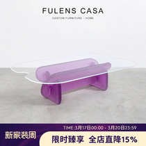 Fulens Nordic post - modern color acrylic tea several designers of the art network red shaped table combination