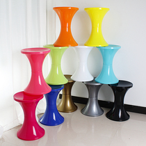 Qichu popular plastic stool chair dining table stool small bench round drum high stool storage stool creative fashion home