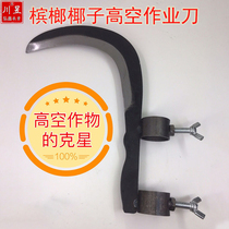 Special high-altitude picking special knife picking betel nut picking coconut knife long rod with screw fixing sickle farm tool Scimitar