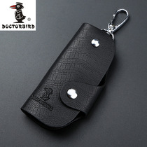 Car Key Bag Men Universal Genuine Leather Brief About Large Capacity Key Buckle Waist Hanging Cow Leather Multifunction Men Practical Tide