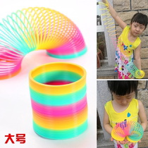 As a child classic traditional 7980 rear toy rainbow ring Spring ring elastic ring Childrens lara ring
