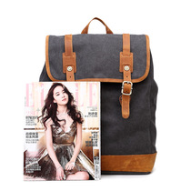 Seven-color cotton vintage washed canvas Mens and womens backpacks Shoulder computer bags Mens backpacks travel outdoor bags