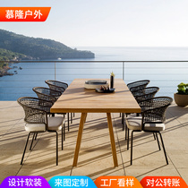 Outdoor table and chairs Combined courtyard Leisure sample Room Outdoor Mall outdoor mall Café Minjuku Open-air Rattan furniture