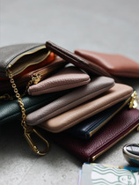 This shop Welfare closed eyes Genuine Leather Key Bag Zipped Zero Wallet Woman Card Baotou Layer Cow Leather Small Containing Bag