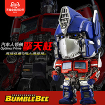 Spot genuine child treasure movable Transformers Q version doll Optimus Prime hand-made car ornaments Bluetooth speaker