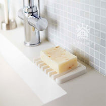 Spot Japan imported Yamazaki Industrial countertop durable soap holder soft silicone soap tray white 7395