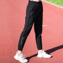 Outdoor quick-drying pants Womens nine-point stretch ice silk pants Summer thin sunscreen breathable ice sports pants womens pants