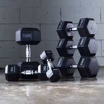 Dumbbell Hexagonal dumbbell Rubber dumbbell Fixed dumbbell Gym Dumbbell Lifting pot Dumbbell Fitness dumbbell Dumbbell rack