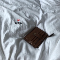 (Co-operative Homemade) Beautiful Color Multi-card Exquisite Zero Money Small Card Bag Korea Retro Zipped Wallet