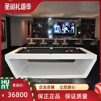 Billiard table Nordic simple solid wood white custom home club billiard table black eight villa model room billiard table