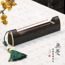 Antique copper lock portable small incense plug lying incense burner portable incense box Agarwood incense stove Zen copper wood wire incense plug