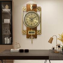 New Chinese pure copper hanging bell household silent living room clock creative fashion hanging watch Chinese wind minimalist Yorkhead watches