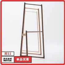 Tired room tilt hanger solid wood coat rack bedroom small hanger floor hanging bag living room design