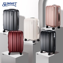 Samit luggage female inch Silent Light boarding suitcase large capacity password trolley case aluminum frame Red