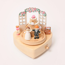 Flower Wedding Music Box Senhuo Muqu Music Box Girls Cute Gift Christmas Couple Gift Girls Get Married