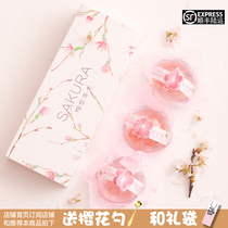 Cherry blossom flavor jelly gift box Japanese water letter Xuan cake cherry blossom pudding high face value Net celebrity girl best friend gift